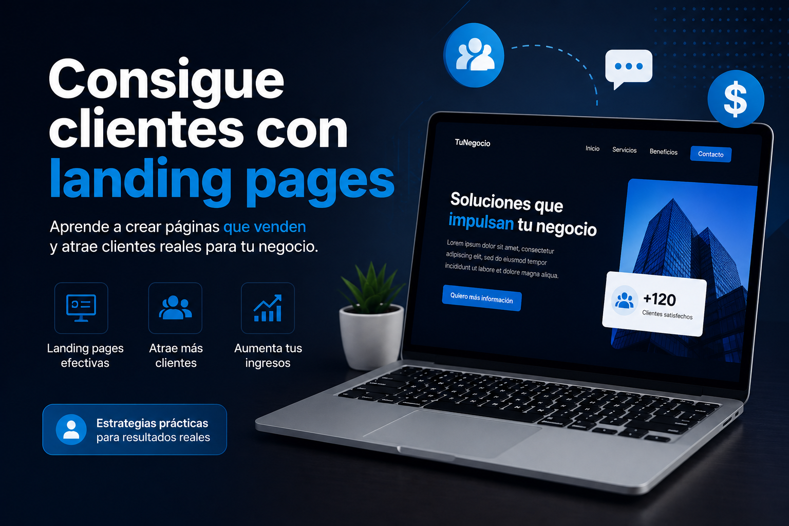 Consigue clientes con landing pages